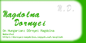 magdolna dornyei business card